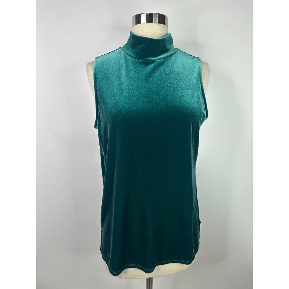Chicos Velvet Turtleneck Sleeveless Tank Top